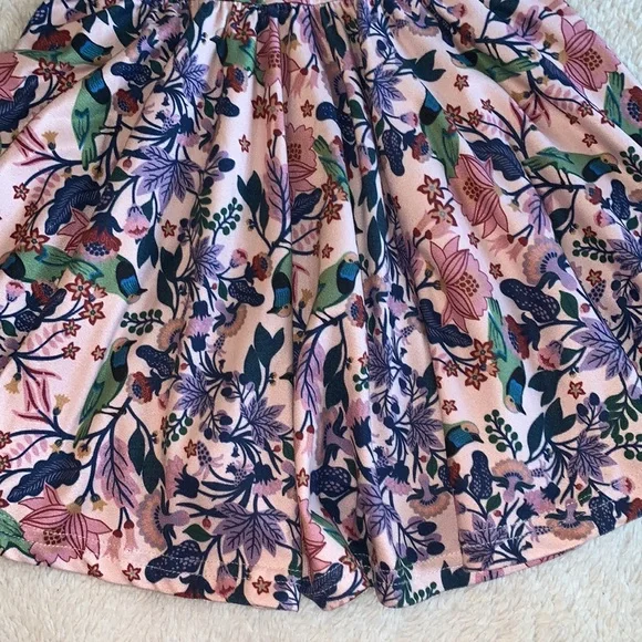 Dot Dot Smile Pink Purple Floral Bird Dress 12-24M EUC - Picture 5 of 11